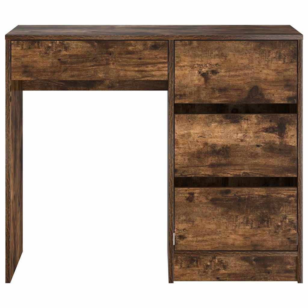 vidaXL Biurko Dąb wędzony 90 x 37.5 x 75 cm Materiał drewnopochodny
