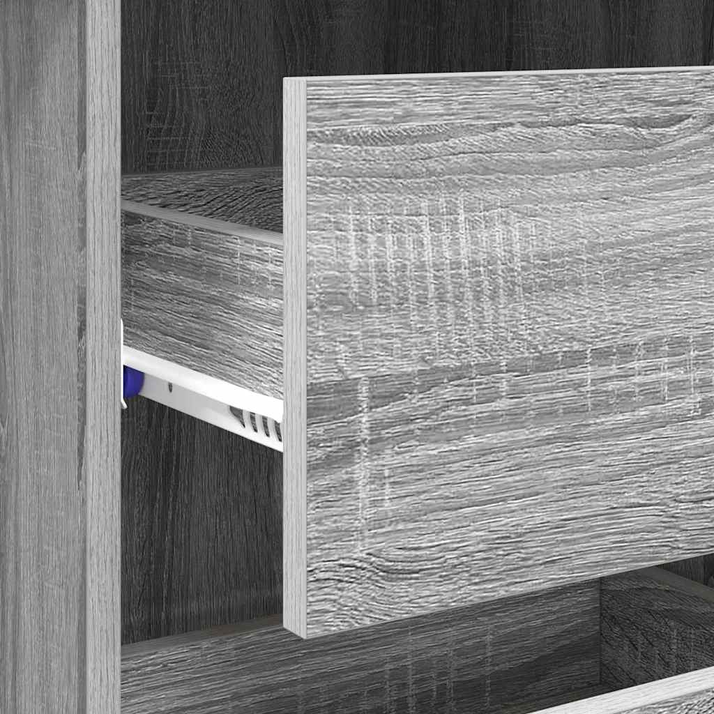 vidaXL Biurko Szary Sonoma 90 x 37.5 x 75 cm Materiał drewnopochodny