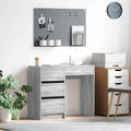 vidaXL Biurko Szary Sonoma 90 x 37.5 x 75 cm Materiał drewnopochodny