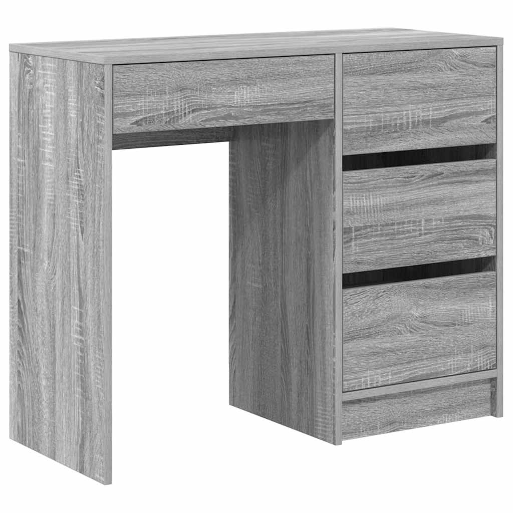 vidaXL Biurko Szary Sonoma 90 x 37.5 x 75 cm Materiał drewnopochodny