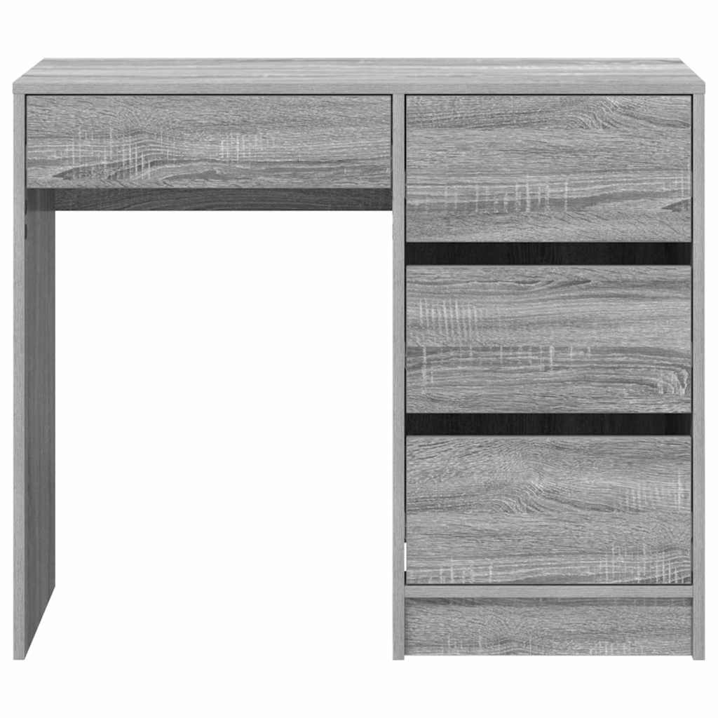 vidaXL Biurko Szary Sonoma 90 x 37.5 x 75 cm Materiał drewnopochodny