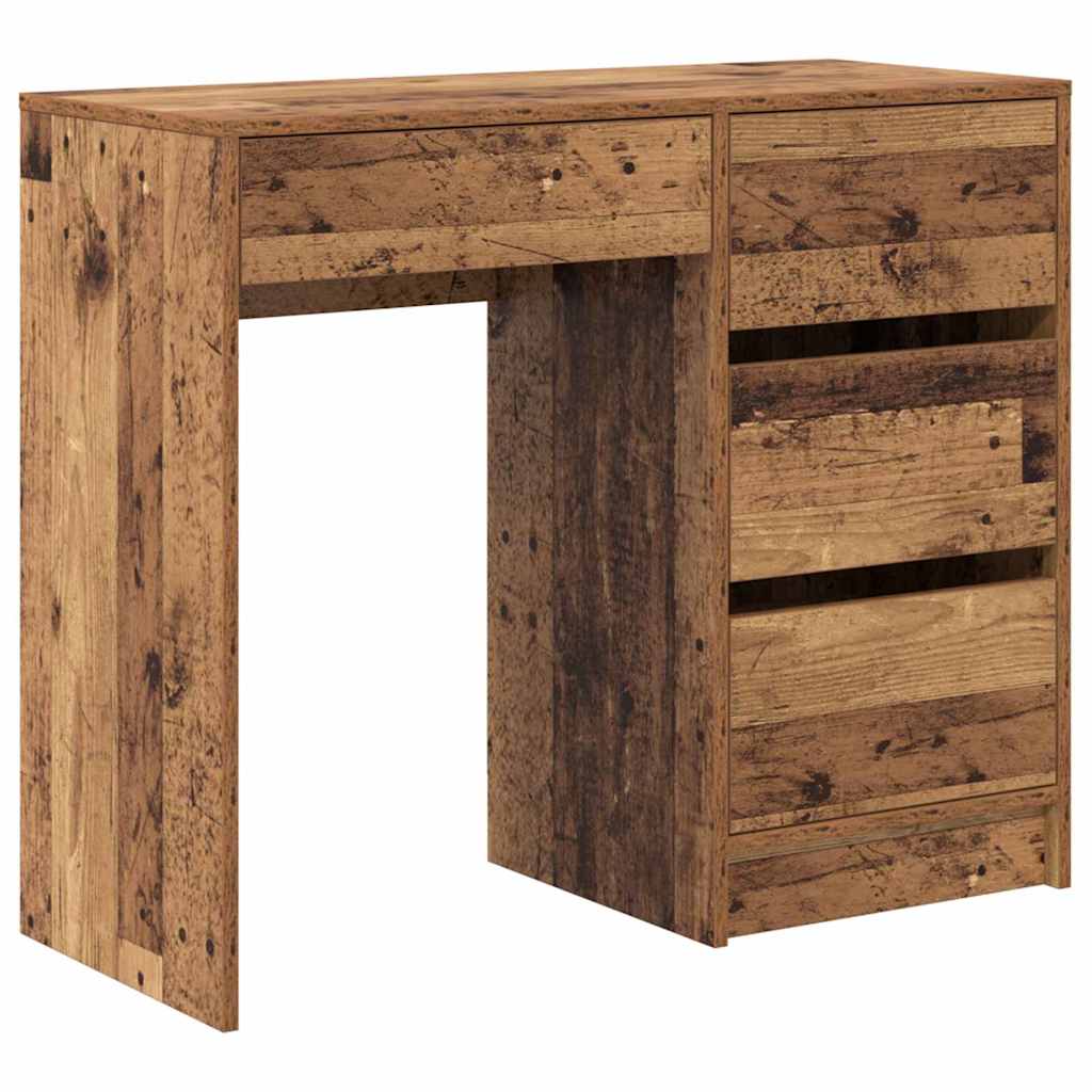 vidaXL Biurko Stare drewno 90 x 37.5 x 75 cm Materiał drewnopochodny