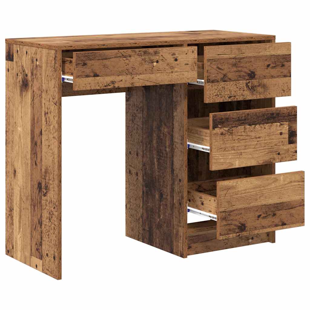 vidaXL Biurko Stare drewno 90 x 37.5 x 75 cm Materiał drewnopochodny