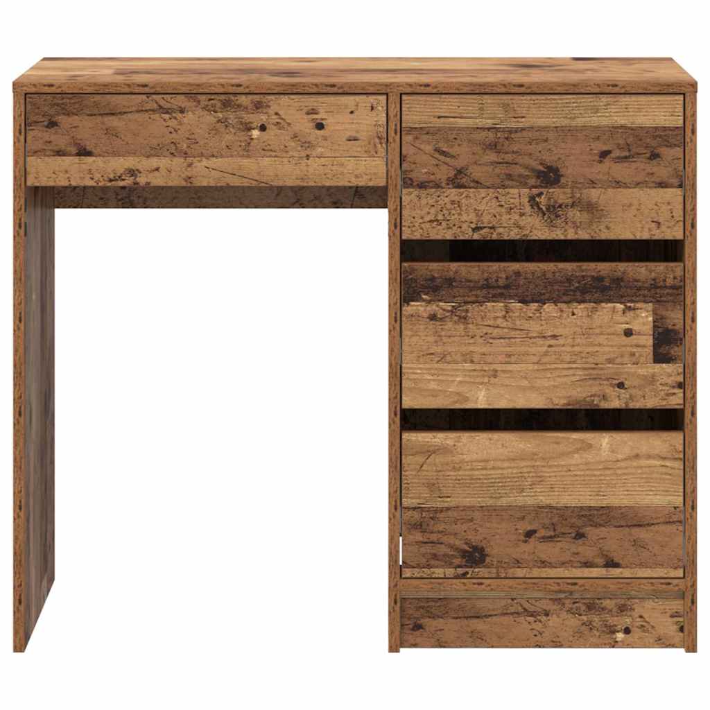vidaXL Biurko Stare drewno 90 x 37.5 x 75 cm Materiał drewnopochodny