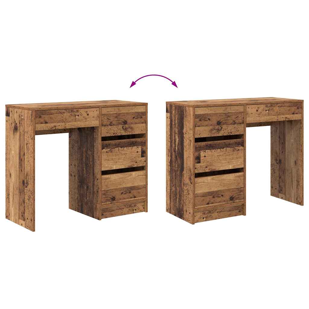 vidaXL Biurko Stare drewno 90 x 37.5 x 75 cm Materiał drewnopochodny