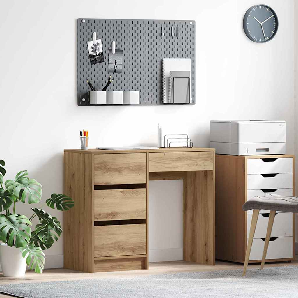 vidaXL Biurko z szufladą Dąb rzemieślniczy 90 x 37.5 x 75 cm