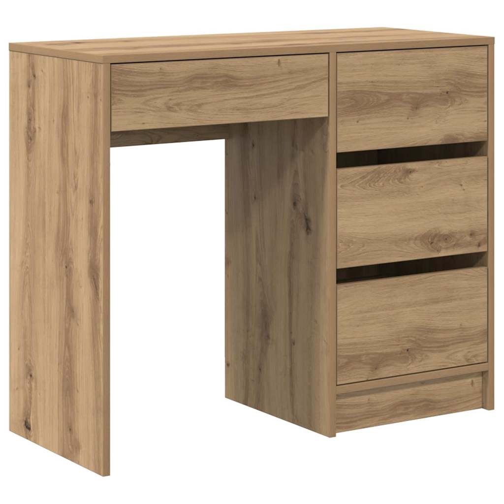 vidaXL Biurko z szufladą Dąb rzemieślniczy 90 x 37.5 x 75 cm