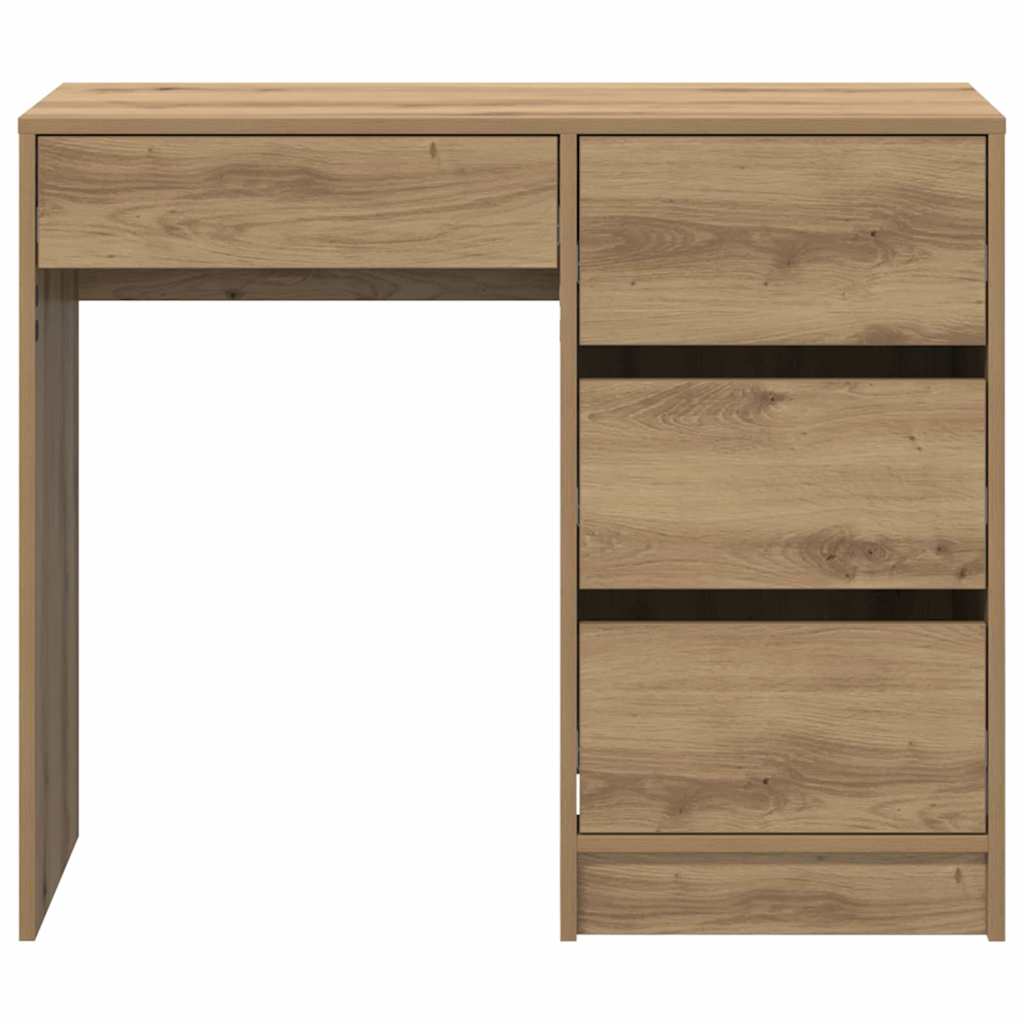 vidaXL Biurko z szufladą Dąb rzemieślniczy 90 x 37.5 x 75 cm