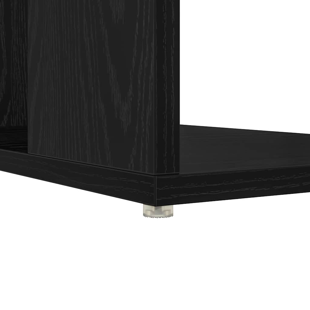 vidaXL Biurko Czarny Dąb 130 x 50,5 x 75 cm Materiał drewnopochodny
