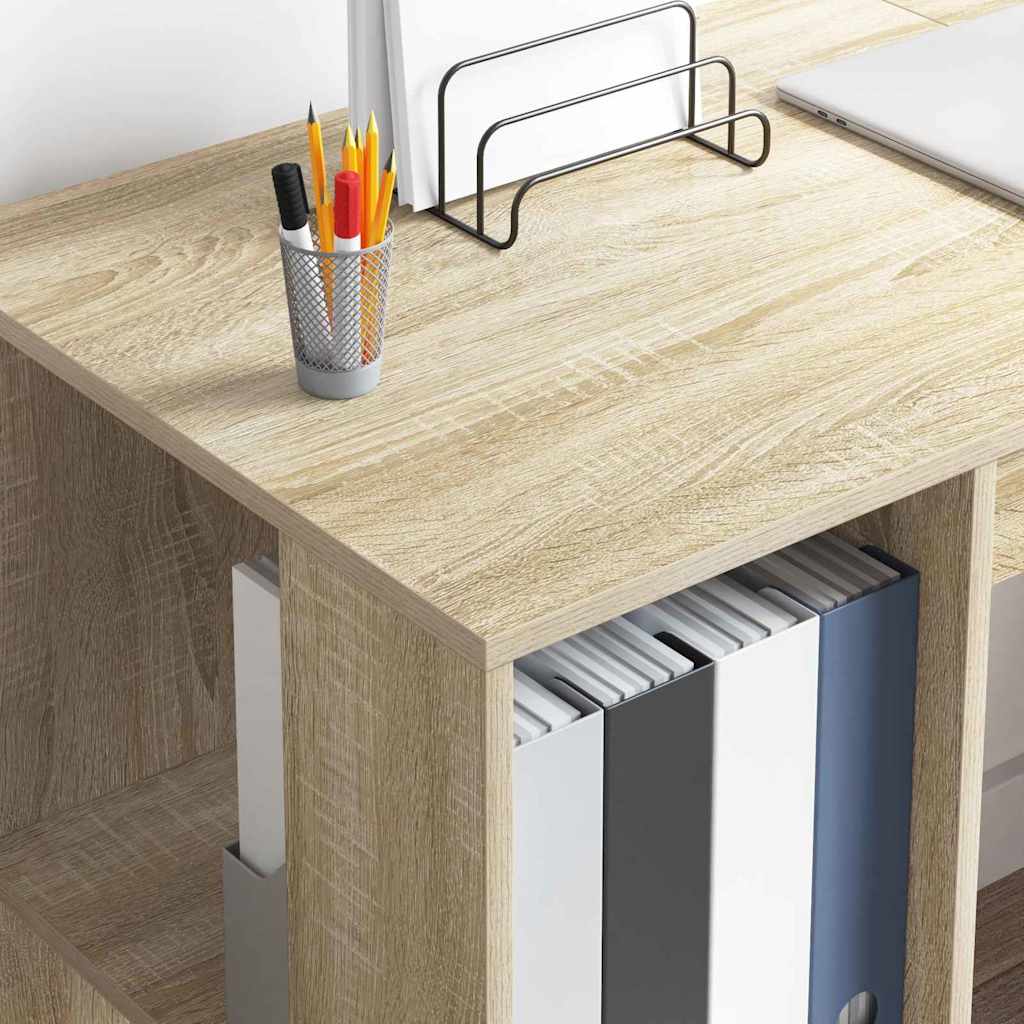 vidaXL Biurko Dąb Sonoma 130 x 50,5 x 75 cm Materiał drewnopochodny