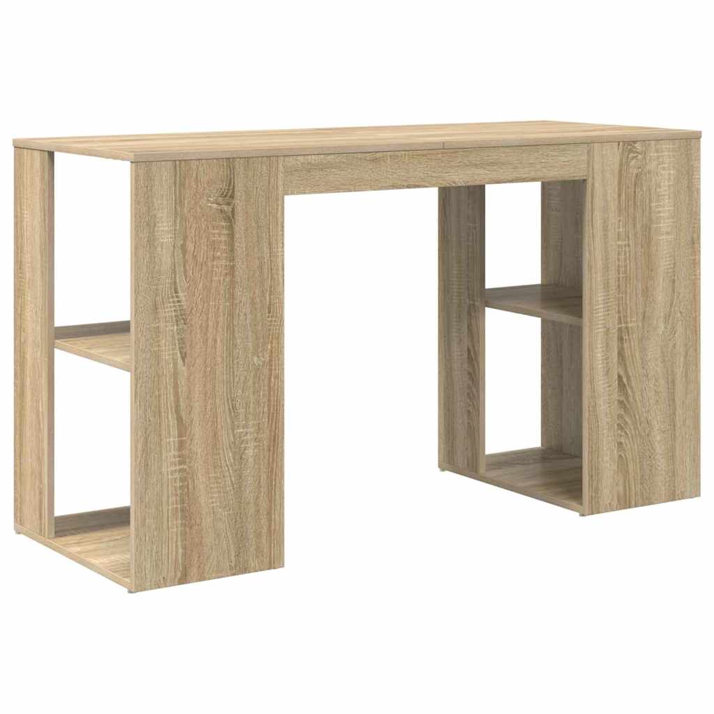 vidaXL Biurko Dąb Sonoma 130 x 50,5 x 75 cm Materiał drewnopochodny