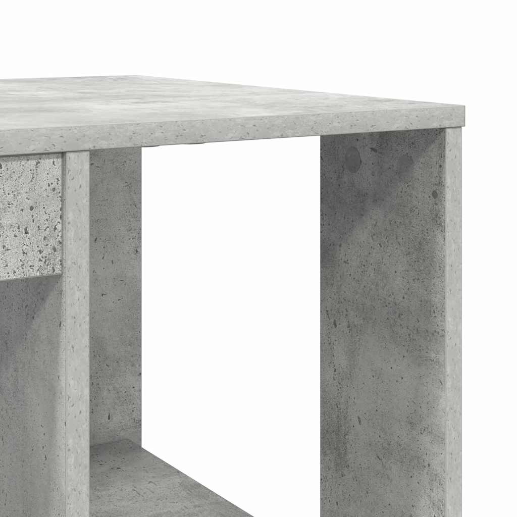 vidaXL Biurko z półką Betonowy szary 130 x 50,5 x 75 cm