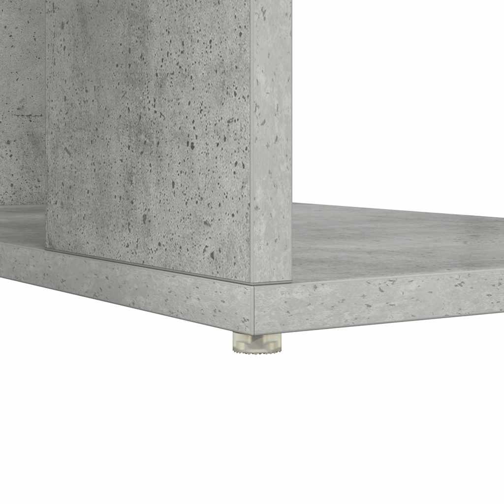 vidaXL Biurko z półką Betonowy szary 130 x 50,5 x 75 cm