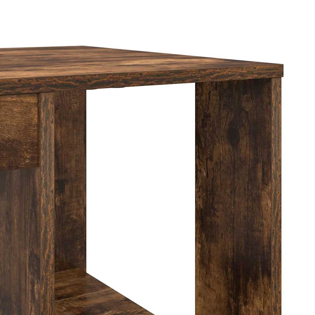 vidaXL Biurko Dąb wędzony 130 x 50,5 x 75 cm Materiał drewnopochodny