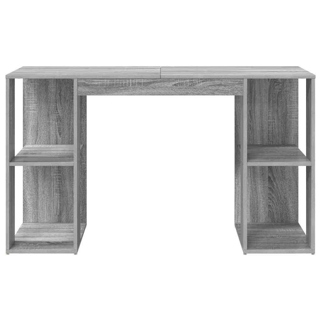vidaXL Biurko Szary Sonoma 130 x 50,5 x 75 cm Materiał drewnopochodny