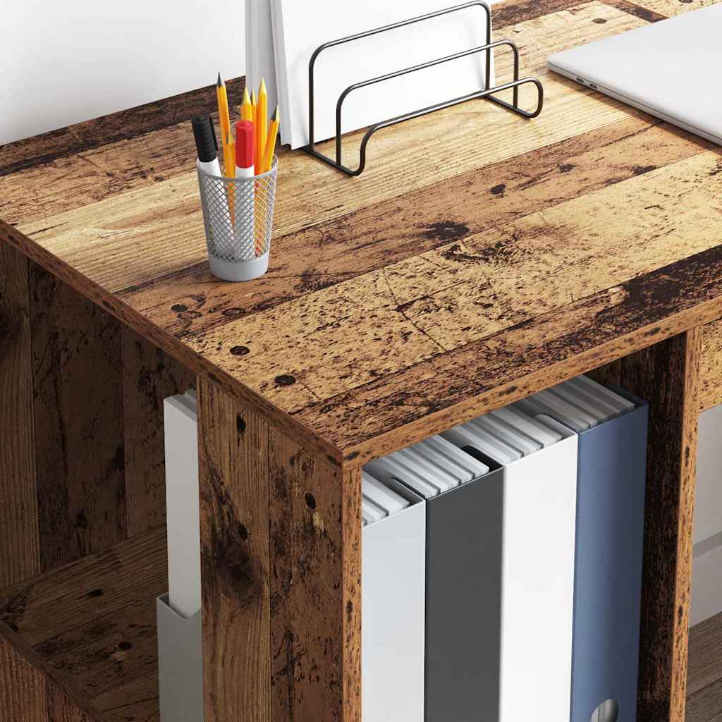 vidaXL Biurko Stare drewno 130 x 50,5 x 75 cm Materiał drewnopochodny