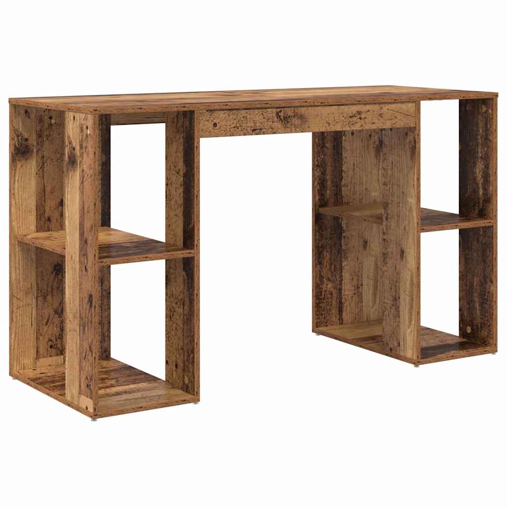 vidaXL Biurko Stare drewno 130 x 50,5 x 75 cm Materiał drewnopochodny