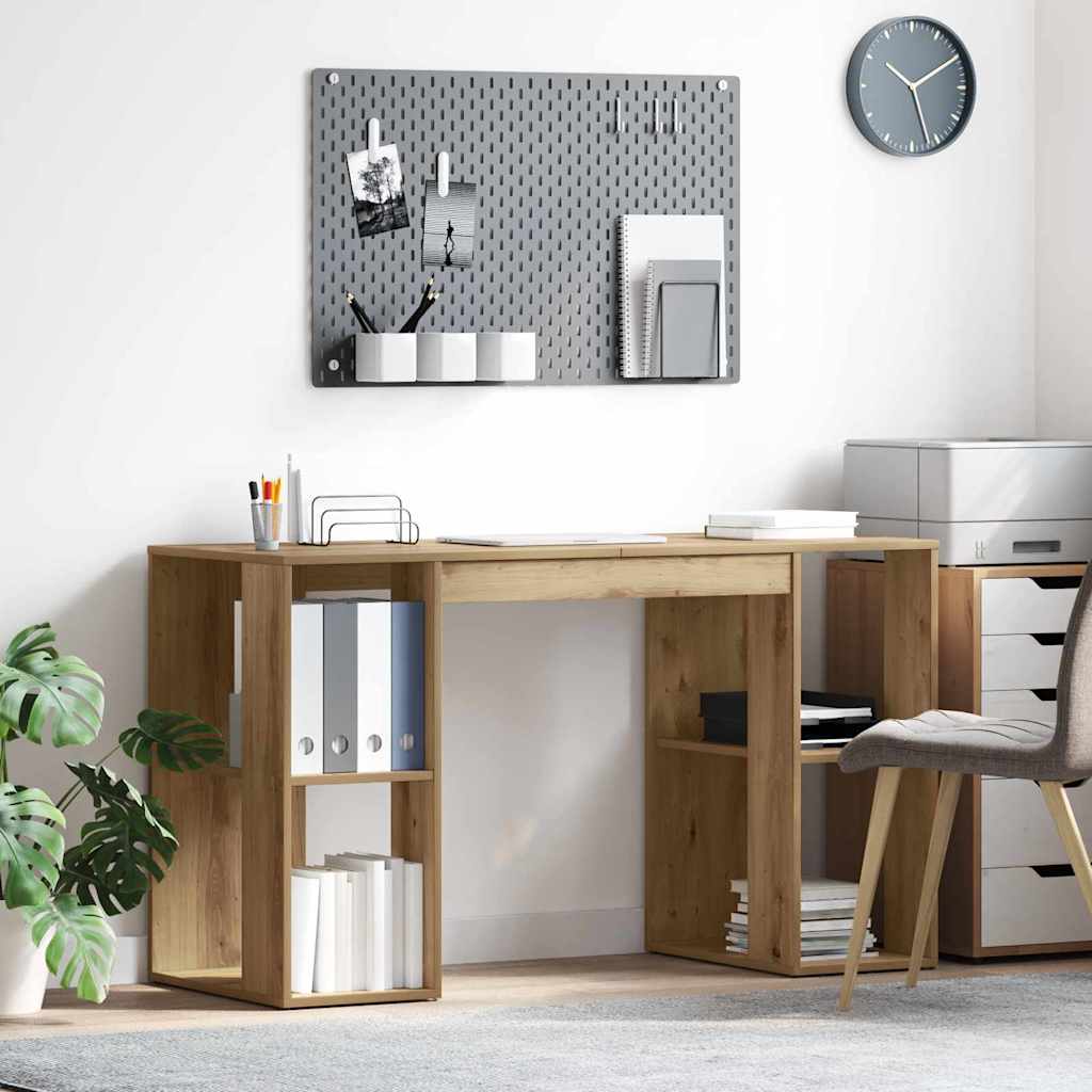 vidaXL Biurko z półką Dąb rzemieślniczy 130 x 50,5 x 75 cm