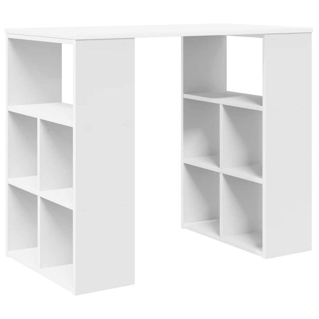 vidaXL Biurko z półką Biały 90 x 50 x 75 cm Materiał drewnopochodny