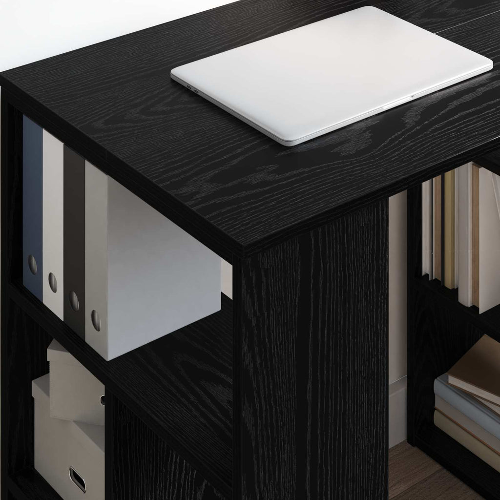 vidaXL Biurko Czarny Dąb 90 x 50 x 75 cm Materiał drewnopochodny