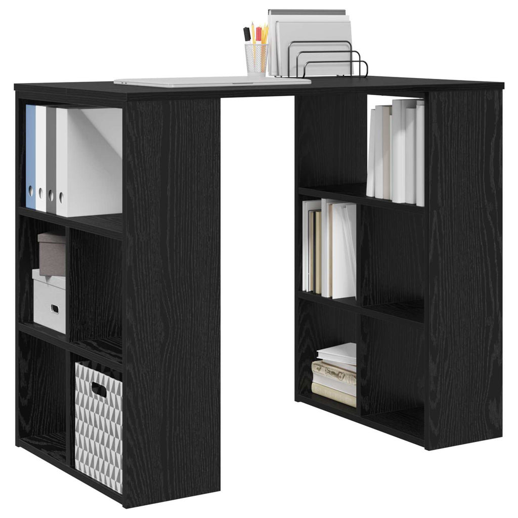 vidaXL Biurko Czarny Dąb 90 x 50 x 75 cm Materiał drewnopochodny