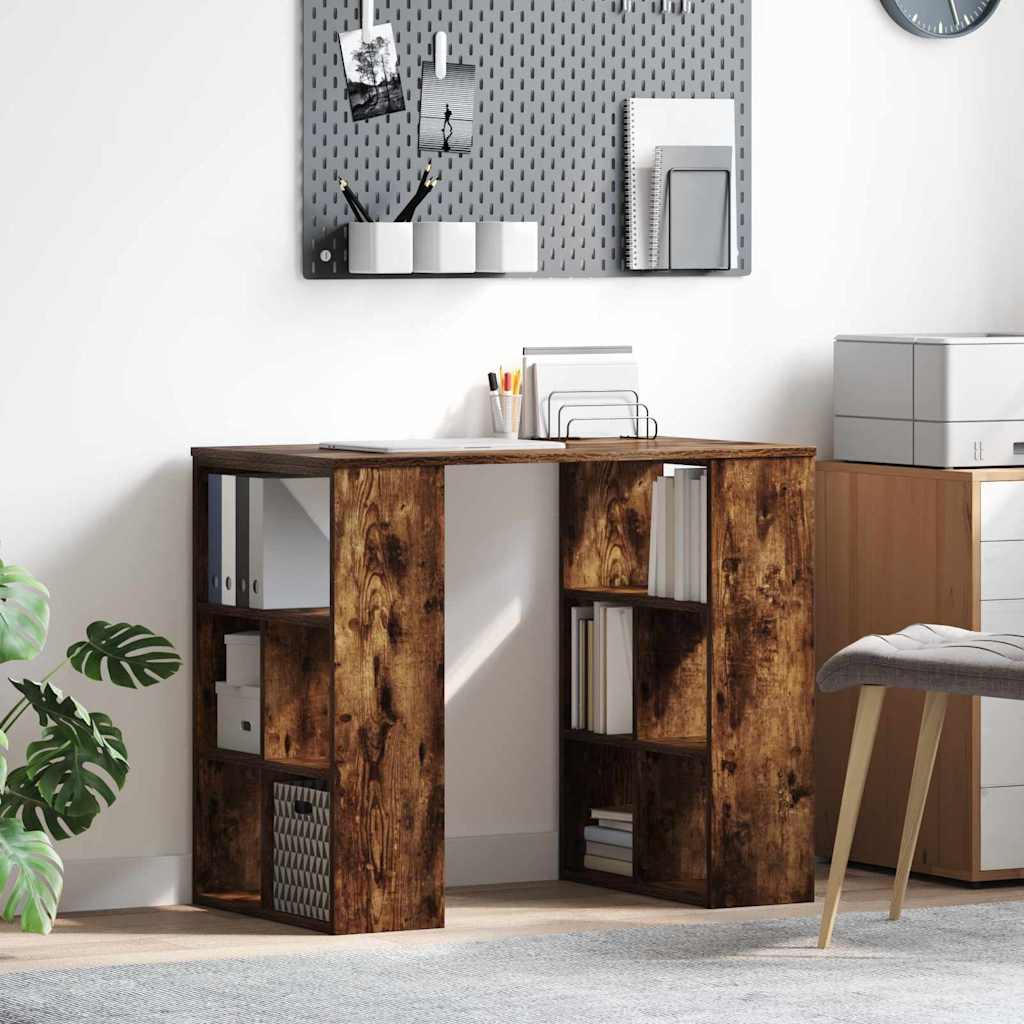 vidaXL Biurko Dąb wędzony 90 x 50 x 75 cm Materiał drewnopochodny