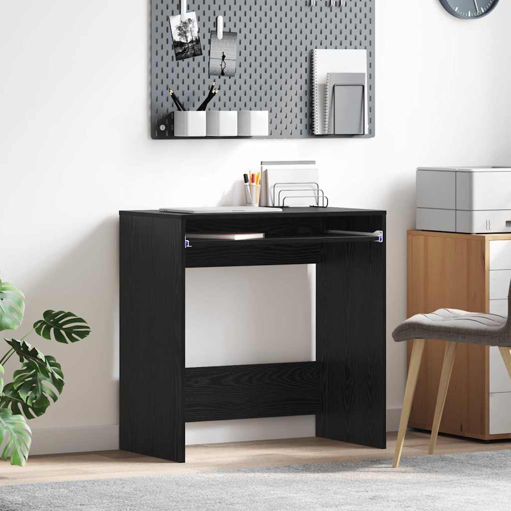 vidaXL Biurko Czarny Dąb 77,5 x 43 x 79 cm Materiał drewnopochodny