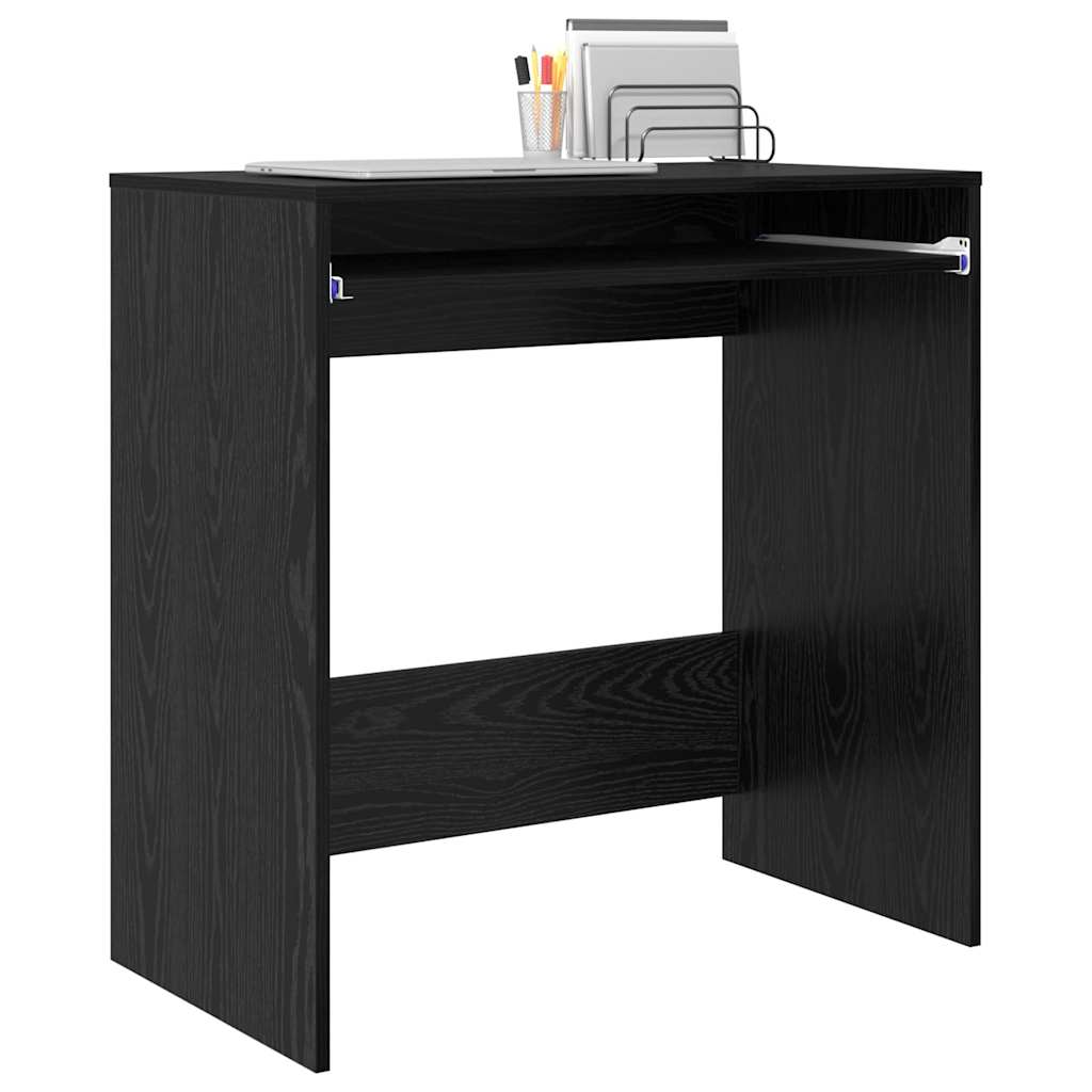 vidaXL Biurko Czarny Dąb 77,5 x 43 x 79 cm Materiał drewnopochodny