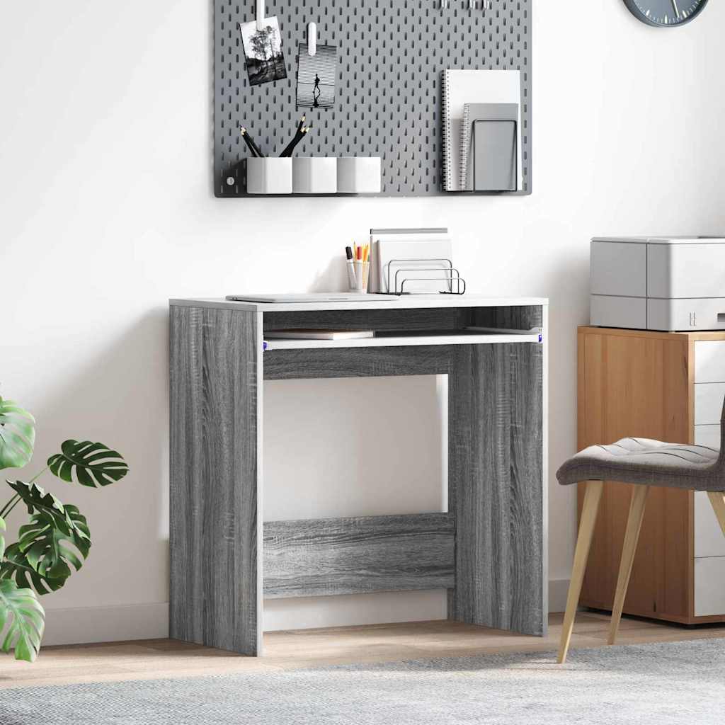 vidaXL Biurko Szary Sonoma 77,5 x 43 x 79 cm Materiał drewnopochodny