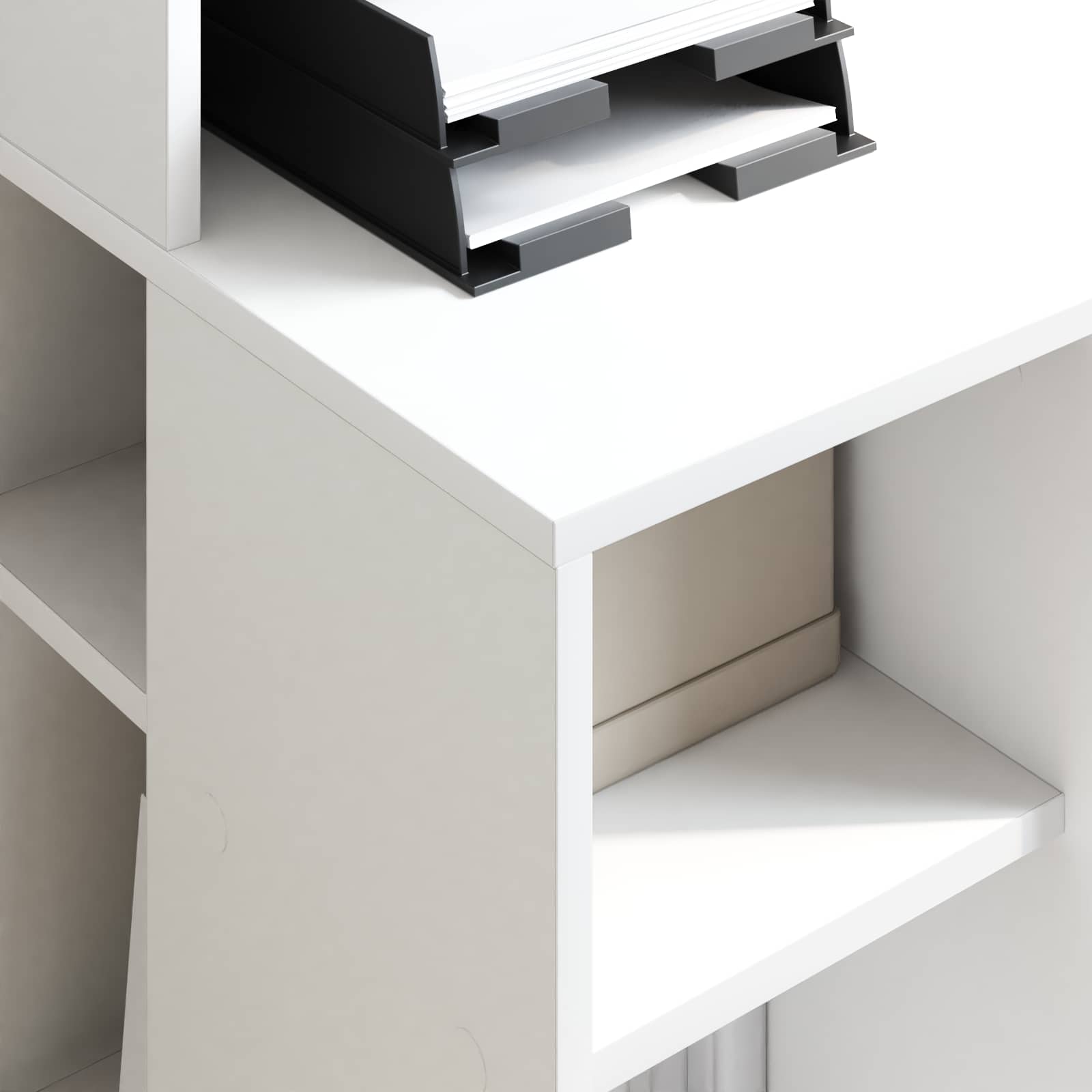 vidaXL Biurko z półką Biały 90 x 48 x 101,5 cm Materiał drewnopochodny