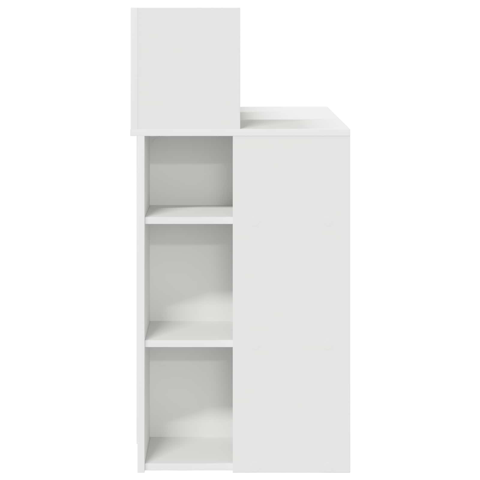 vidaXL Biurko z półką Biały 90 x 48 x 101,5 cm Materiał drewnopochodny