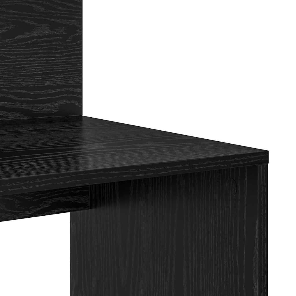 vidaXL Biurko Czarny Dąb 90 x 48 x 101,5 cm Materiał drewnopochodny