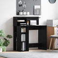 vidaXL Biurko Czarny Dąb 90 x 48 x 101,5 cm Materiał drewnopochodny