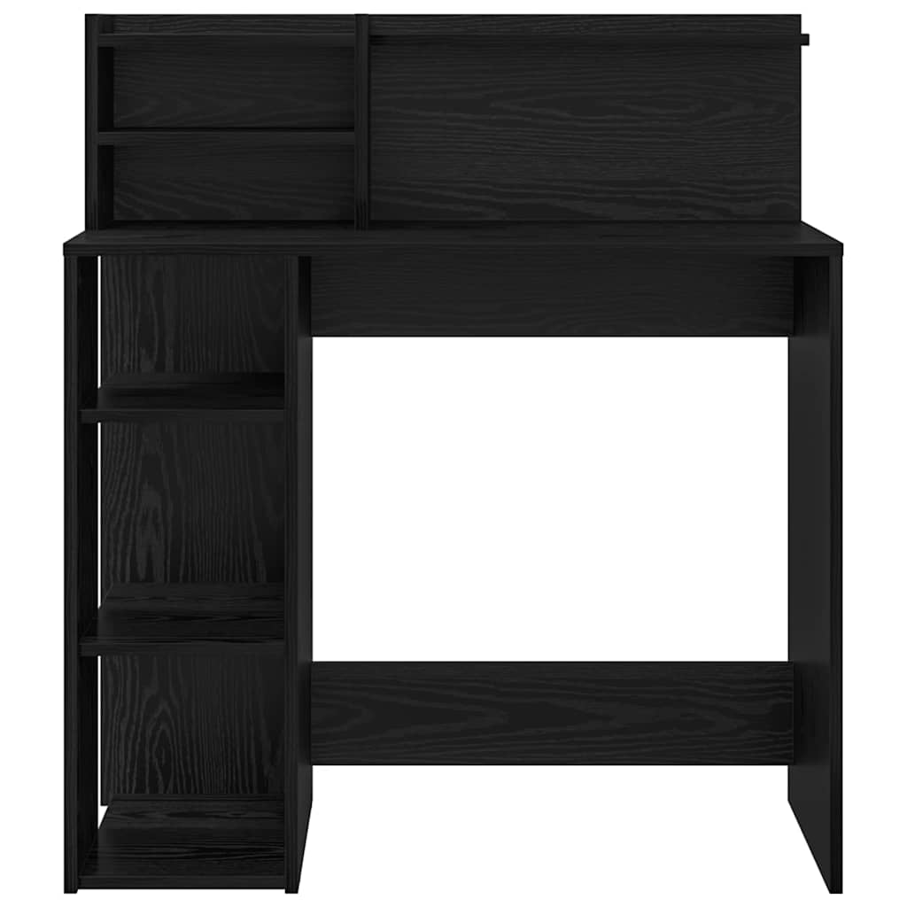 vidaXL Biurko Czarny Dąb 90 x 48 x 101,5 cm Materiał drewnopochodny