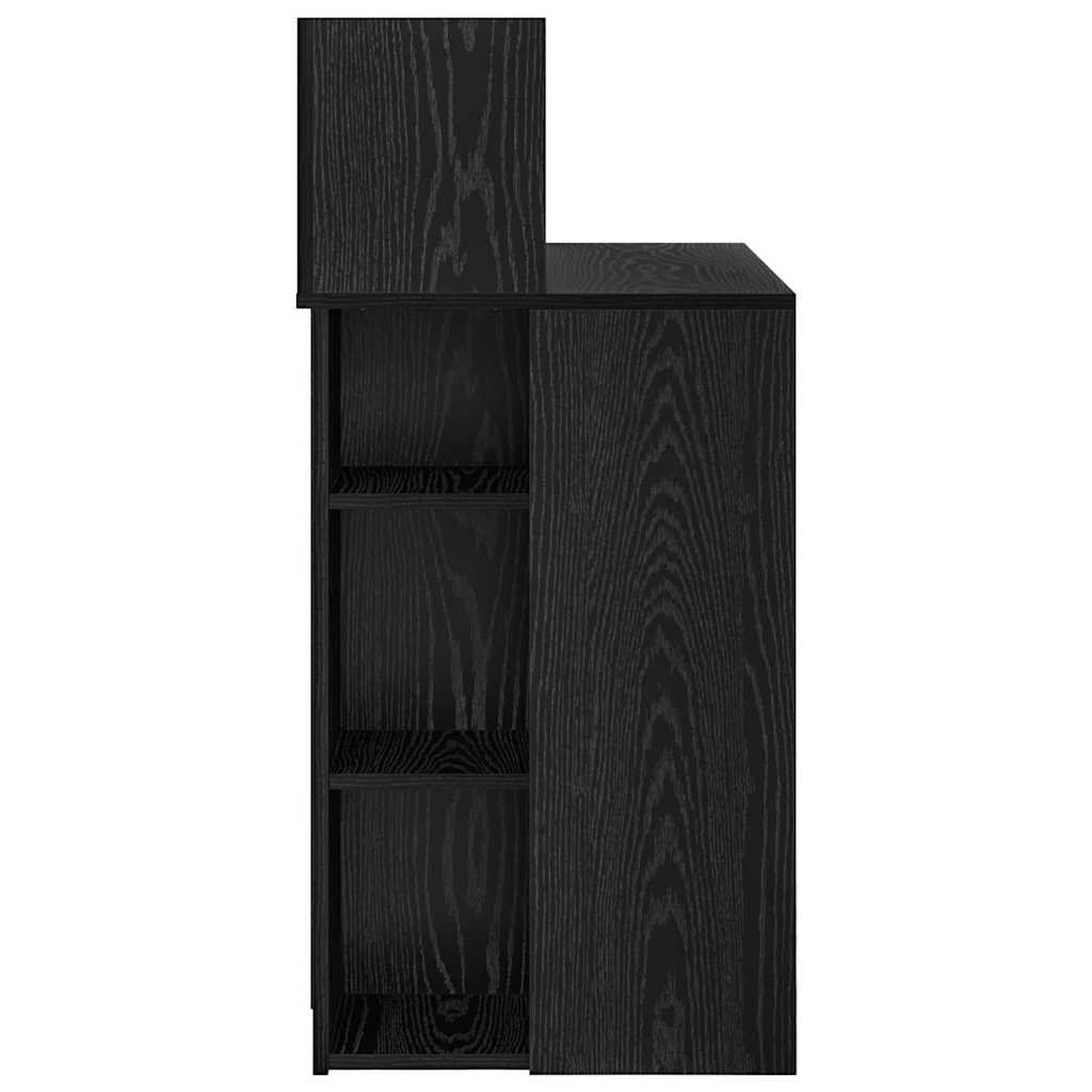 vidaXL Biurko Czarny Dąb 90 x 48 x 101,5 cm Materiał drewnopochodny
