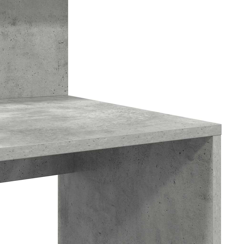 vidaXL Biurko z półką Betonowy szary 90 x 48 x 101,5 cm
