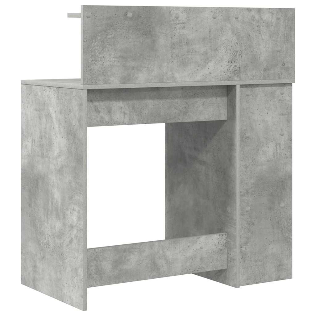 vidaXL Biurko z półką Betonowy szary 90 x 48 x 101,5 cm