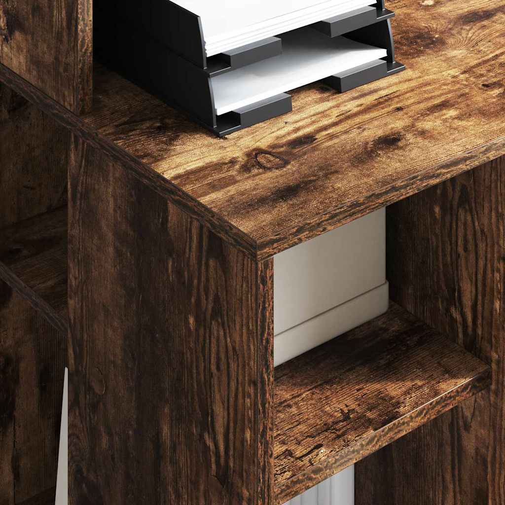 vidaXL Biurko Dąb wędzony 90 x 48 x 101,5 cm Materiał drewnopochodny