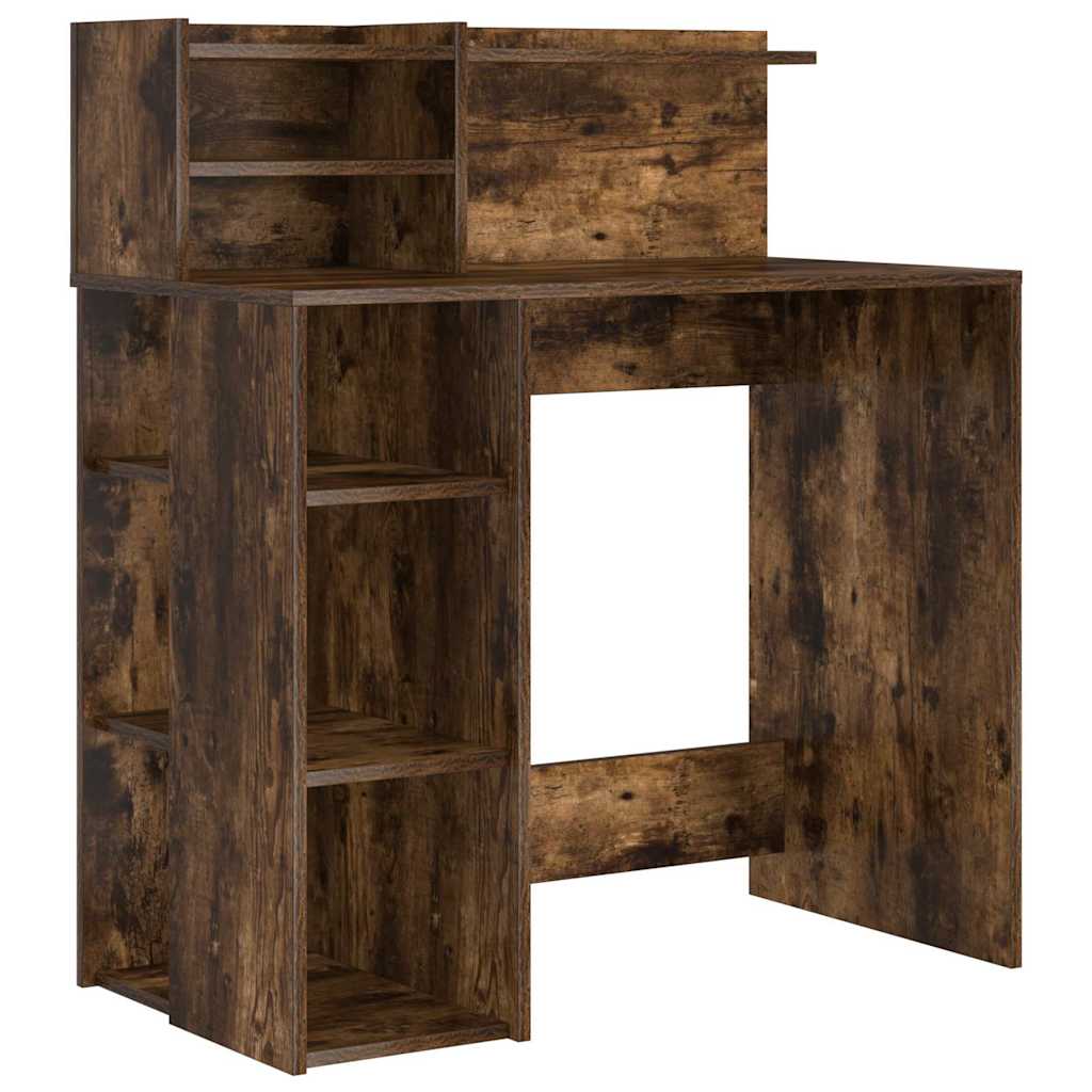 vidaXL Biurko Dąb wędzony 90 x 48 x 101,5 cm Materiał drewnopochodny