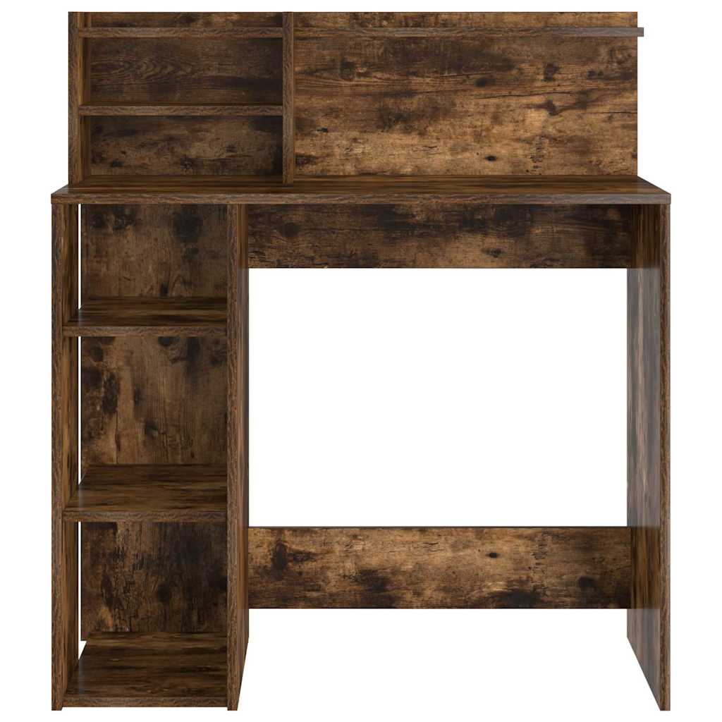 vidaXL Biurko Dąb wędzony 90 x 48 x 101,5 cm Materiał drewnopochodny