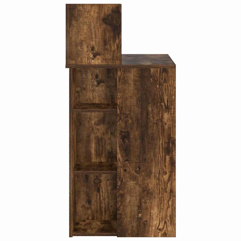 vidaXL Biurko Dąb wędzony 90 x 48 x 101,5 cm Materiał drewnopochodny