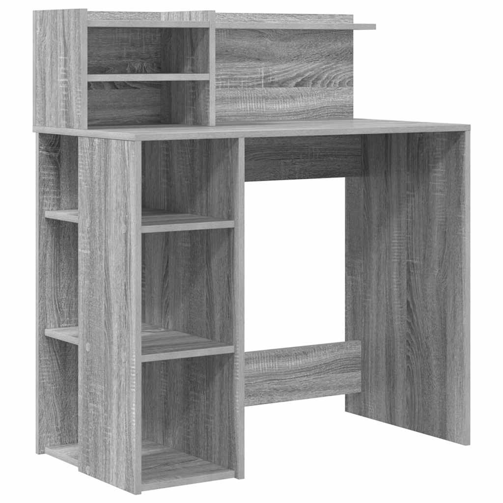 vidaXL Biurko Szary Sonoma 90 x 48 x 101,5 cm Materiał drewnopochodny
