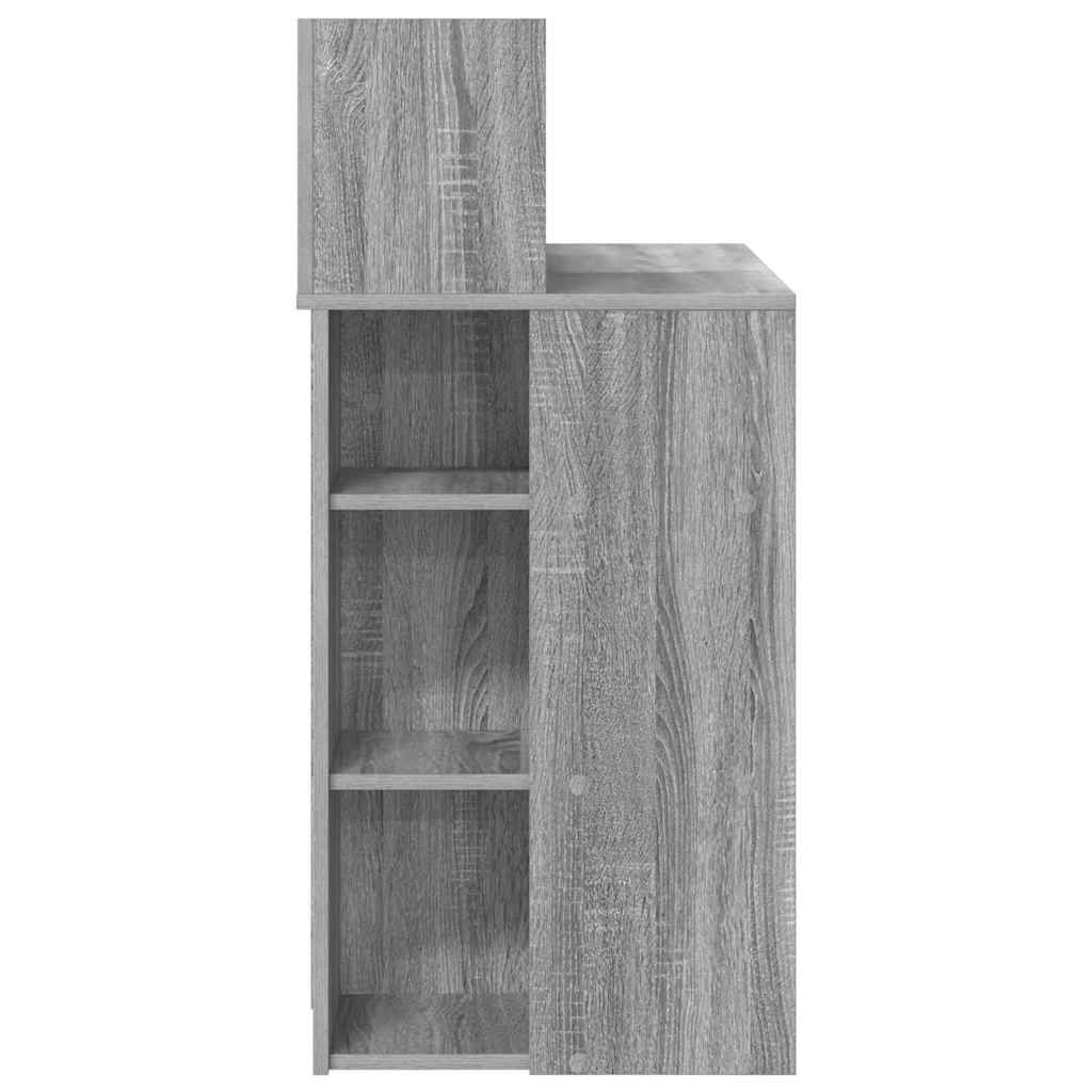 vidaXL Biurko Szary Sonoma 90 x 48 x 101,5 cm Materiał drewnopochodny