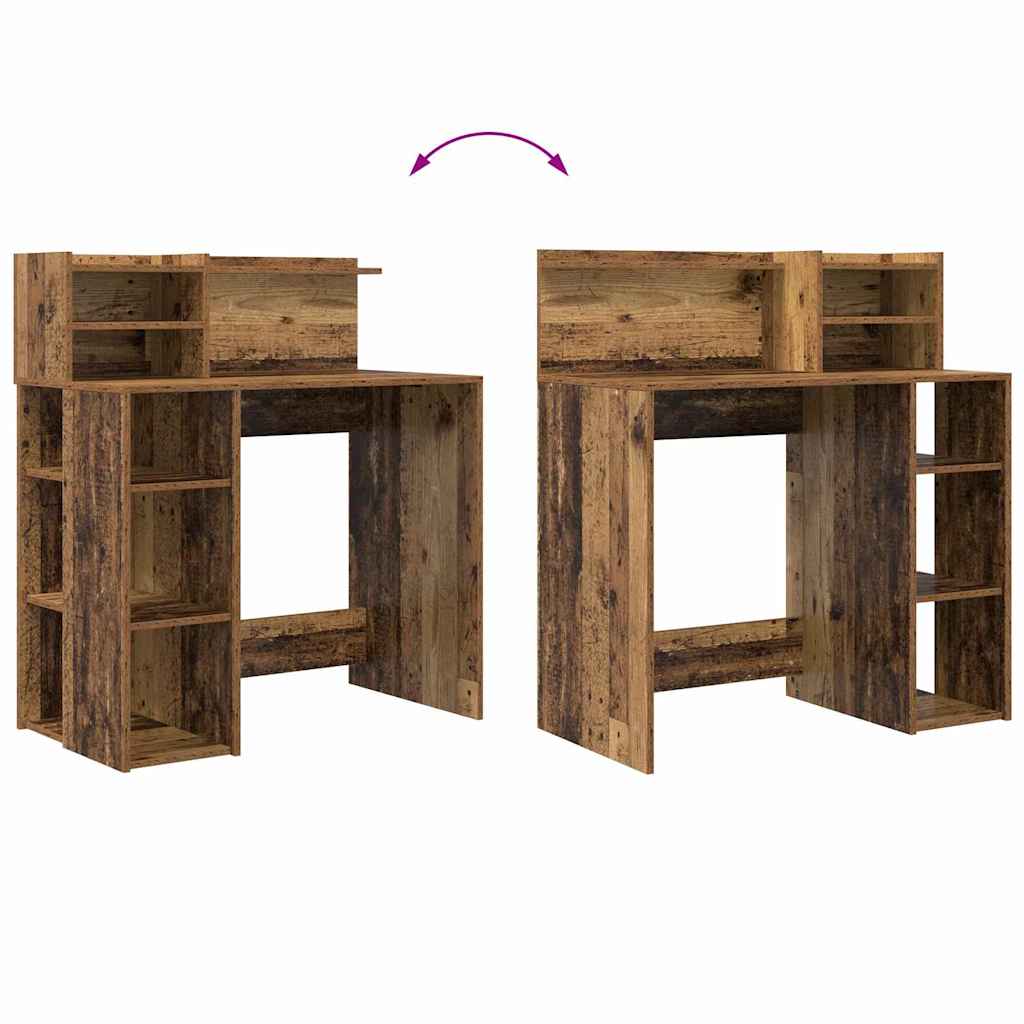 vidaXL Biurko Stare drewno 90 x 48 x 101,5 cm Materiał drewnopochodny