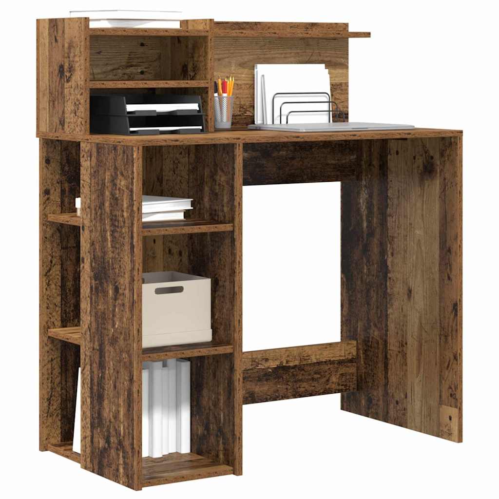 vidaXL Biurko Stare drewno 90 x 48 x 101,5 cm Materiał drewnopochodny