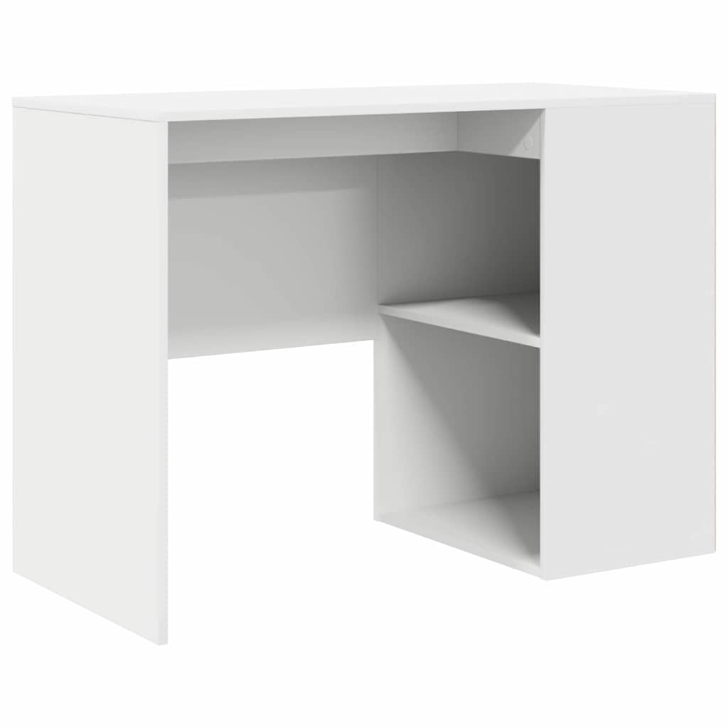 vidaXL Biurko z półką Biały 102 x 50 x 75 cm Materiał drewnopochodny