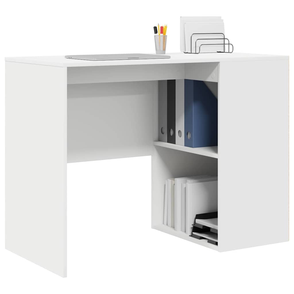 vidaXL Biurko z półką Biały 102 x 50 x 75 cm Materiał drewnopochodny