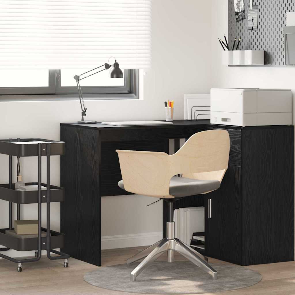 vidaXL Biurko Czarny Dąb 102 x 50 x 75 cm Materiał drewnopochodny