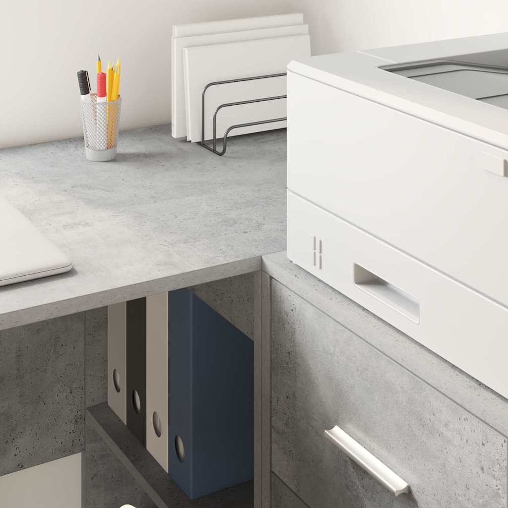vidaXL Biurko Betonowy szary 102 x 50 x 75 cm Materiał drewnopochodny