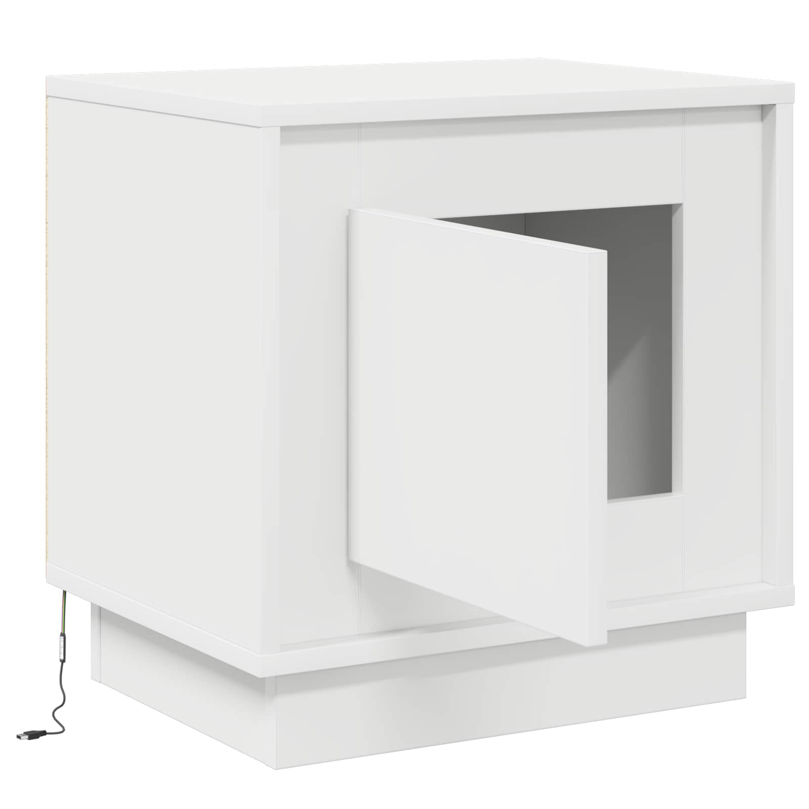 vidaXL Szafka Nocna Biały 44 x 34,5 x 45 cm Materiał drewnopochodny